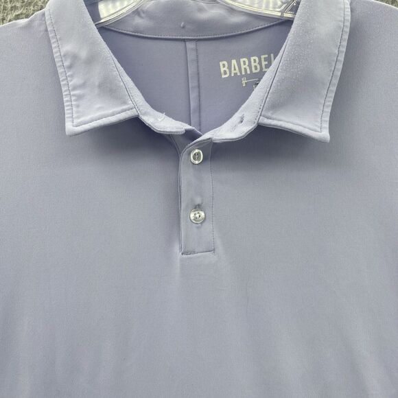 Barbell Apparel Polo Shirt Mens Large Purple Performance Stretch Activewear Golf - Picture 2 of 9
